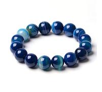 Bracciale di Giada per Donne, Pietra Naturale a Strisce Rotonde di Gioielli di Pietra gemella in Perline Cinese (Colore: Rosa, Dimensioni: 6mm)