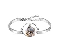 Bracciale di Gioielli, Signore adorano i Braccialetti Regali per la Sua Donna Moglie Mamma Che corre di Pittura a Cavallo Bianco