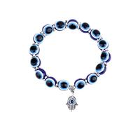 Bracciale di occhi turchi fatti a mano - gioiello con resoconti di vetro | Amuleto contro energie negative, accessorio simbolico per attirare prosperità, salute e buone vibrazioni