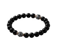 Bracciale di perle nere, alla in pietre preziose naturali, gioiello portafortuna, elastico a filo per adulti, donne, uomini, coppie, uso quotidiano, casa