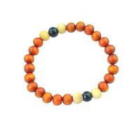 bracciale di perline, 1 pezzo di preghiera perline di legno braccialetto Buddha braccialetti rosario regolabili uomo donna gioielli yoga-rosso(Bruin)