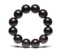 bracciale di perline, 1 pz Rosario in legno nero naturale Buddismo tibetano braccialetto cavallo braccialetto rosario gioielli-15mm 15 grani