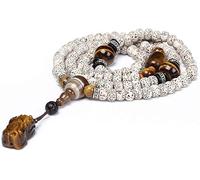 bracciale di perline, Bracciale, 108 perline di preghiera Mala Bracciale in legno naturale Stella Luna Bodhi Collana di meditazione buddista tibetana Gioielli Anniversario