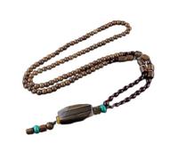bracciale di perline, Bracciali con perline, Braccialetti, Gioielli, Collane Collana unisex fatta a mano Nepal Perline di legno Ciondolo e collana Etnica Corno di pesce Lunga dichiarazione Uomo Donna