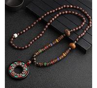 bracciale di perline, Bracciali con perline, Braccialetti, Gioielli, Collane Collana unisex fatta a mano Nepal Perline di legno Ciondolo e collana Etnica Corno di pesce Lunga dichiarazione Uomo Donna