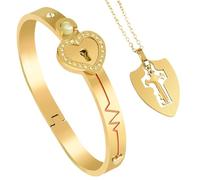 Bracciale di proiezione - Gioielli per coppie a forma di cuore, bracciale in acciaio al titanio, messaggio segreto, pietra ricordo romantico per uomini e donne, anniversario, matrimonio, compleanno