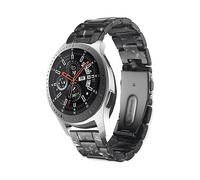 Bracciale di ricambio CADORABO Bracciale in resina 20mm compatibile con Samsung Galaxy Watch 42mm / 3 / 4 / 5 NERO, Resina