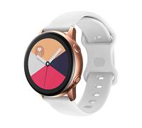 Bracciale di ricambio CADORABO Bracciale in silicone 20mm compatibile con Samsung Galaxy Watch 42mm / 3 / 4 / 5 / Sport BIANCO, Silicone