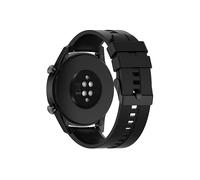 Cadorabo Braccialetto in Silicone 20mm Compatibile con Samsung Galaxy Watch 42mm/S2 Classic/Sport in Nero - Braccialetto di Ricambio per Huawei Watch 2 per LG Watch Sport per Pepple 2 UVM