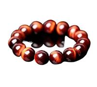 Bracciale di ricchezza Feng Shui Bracciale tigre rosso tigre pietra elastica braccialetto naturale chakra gemma gemella talisman bracciale in pietra naturale può portare protezione da ricchezza