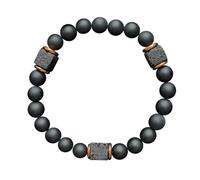 Bracciale di roccia vulcanica, braccialetto per perline per uomini | Braccialetti di pietra vulcanica naturale,Crystal Obsidian Products, Fashion Jewelry, Yoga Bangle per uomini Papà Padre