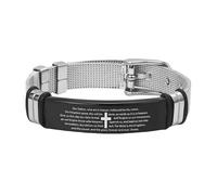 Bracciale Di Versi Della Bibbia Per Uomini - Gioielli Cristiani Basati Sulla Fede | Bibbia Prayer Cross In Inossidabile In Braggle Bracciale Ispirazione Nella Vita Di Tutti I G