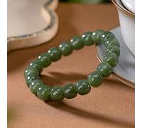 Bracciale di Zaffiro Giada hetiano Naturale Bracciale Semplice Perle Braccialetti Lady Corda Elastica Corda a Mano Bracciale Gioielli fine (Colore Gemma: Gioielli Bracciale, Lunghezza: 16 cm)