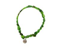 Bracciale Diopside Del Brasile. Taglia Personalizzabile. Fabbricato In Francia.