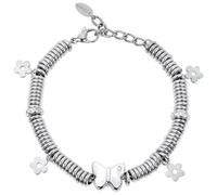 Bracciale Donna 2 JEWELS 231755 in Acciaio con Charms e Zirconi tema Floreale