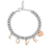 Bracciale Donna 2 JEWELS 231800 in Acciaio con scritta LOVE Rosata