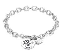 Bracciale Donna a Catena Acciaio con Frasi Incise Sagapò Cuore Stella Sole