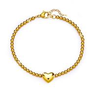 Bracciale Donna a Cuore Idee Regalo per Lei, Argento Sterling 925 Finitura in Oro Bianco o Giallo 18k per Moglie Fidanzata Figlia Natale San Valentino Compleanno Anniversario