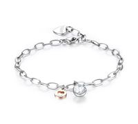 Bracciale donna acciaio cristallo Goccia Sagapò Quadrifoglio Stella Cuore Sagapo