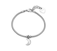 Bracciale donna acciaio Sagapo cuore stella luna quadrifoglio farfalla cornetto