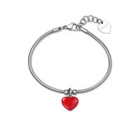 Bracciale donna acciaio Sagapo cuore stella luna quadrifoglio farfalla cornetto