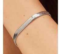 Bracciale Donna Acciaio Snake Piatto Luminoso Regalo Moderno Sagapo SHK97