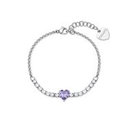 Bracciale Donna Acciaio Stile Tennis Cuore Zirconi Sagapo Dazzly SDZ151-154