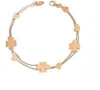 Bracciale Donna Amen BR2AHR Argento 925 Doppio Filo Rosa Angelo Custode