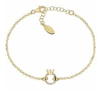 BRACCIALE DORATO CON ANELLO SOLITARIO DONNA AMEN