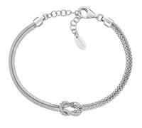 Amen Bracciale da Donna Collezione Nodo d'Amore. Bracciale in Argento 925 rodiato. Lunghezza: 14 + 3 cm. La referenza è BRNOAMBB14