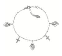Bracciale Donna Amen SACRO CUORE e CROCE in Acciaio codice ACBR818392B