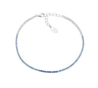 Amen Bracciale Unisex Collezione Tennis Mania. Gioiello Realizzato in Argento 925 di Colore rodio e zirconi Multicolor Blu e Bianchi. Lunghezza: 17 + 3 cm. La referenza è BT1DEBBL17