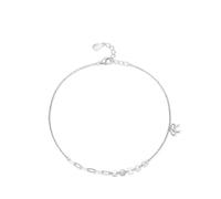 Bracciale Donna Amore Bracciale Donna Matrimonio Arco Argento Pt950 e Oro Bianco Ringraziamento Regali, 20+3CM, Oro bianco 9 K