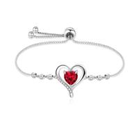 Bracciale Donna Argento 925 Braccialetto Cuore Gioielli Regalo Donna Regalo Natale Compleanno Festa della Mamma per Moglie Amiche Amica Regali per Lei