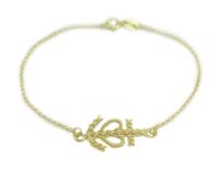Bracciale donna argento 925 Fede Speranza Carità lavorazione filigrana dorato