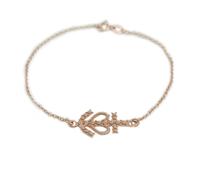 Bracciale donna argento 925 Fede Speranza Carità lavorazione filigrana oro rosa