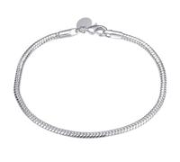Bracciale donna Argento Chiusura aragosta Bracciale fai da te con charms Bracciale regolabile Charms catena serpente Bracciale donna Bracciale uomo Argento Bracciale Gioielli Regalo (Argento)