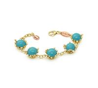 Bracciale Donna Artigianale in Argento 925 e Oro Placcato con Pietre Naturali, Bracciale Regolabile con Perla, Kunzite e Amazzonite, Gioiello Elegante Moderno Idea Regalo (Gold Amazzonite)