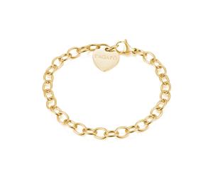 Bracciale Donna Catena Acciaio Dorato Cuore Sagapo Gioielli SHAC32