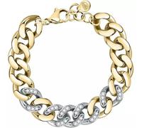 BRACCIALE DONNA CHIARA FERRAGNI BRAND BOSSY CHAIN,ACCIAIO E ORO ZIRCONI BIANCHI