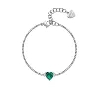 Bracciale Donna Cuore Verde Portafortuna Sagapo Acciaio Regalo Amica SDZ71