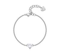 Bracciale Donna Cuore Zircone e Acciaio Sagapò SDZ67 Regalo per Fidanzata