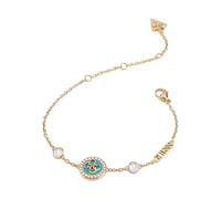 BRACCIALE DONNA GUESS dreaming bracciale YLW GOLD/AQUAMARINE S ACQUA 444484