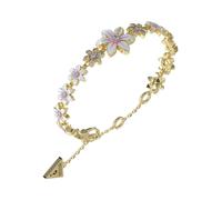 GUESS Braccialetto da Donna della Collezione Loto Bianco. Il Braccialetto ha Come Simbolo Fiore ed ha Misura: S. Il Braccialetto ha Colore Oro e Bianco. La referenza è: JUBB04128JWYGWHS