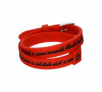 Bracciale Donna il mezzometro I LOVE YOU SILVER - SILICONE BRACELET