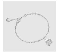 BRACCIALE DONNA IN ACCIAIO CON COCCINELLA E CRISTALLI BIANCHI