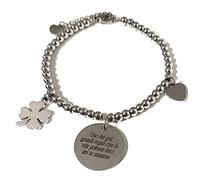 bracciale donna in acciaio con scritta frase della mamma vari modelli prezzo scontato astuccio regalo compreso (a sfera/uno dei più grandi regali che la vita potesse farci sei tu mamma)