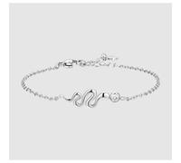 BRACCIALE DONNA IN ACCIAIO CON SERPENTE E CRISTALLO BIANCO