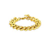 Bracciale donna in acciaio dorato maglia grumettone Luca Barra BK2070