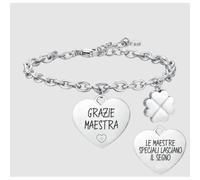 BRACCIALE DONNA IN ACCIAIO GRAZIE MAESTRA